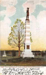 E15/ Greensboro North Carolina NC Postcard '07 Colonial Monument Guilford Battle