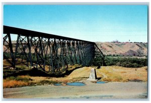 Lethbridge Alberta Canada Postcard Highest and Longest Railroad Bridge c1950's