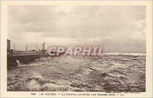 Old Postcard Le Havre New Jetee by Big Sea