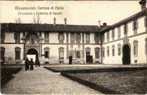 CPA Monumentale Certosa di Pavia Foresteria e Fabbrica di liquori ITALY (802461)