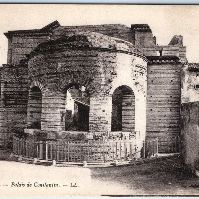 c1900s Arles, France Palais de Constantin Roman Ruins Arches Fortress Wall A355