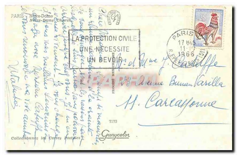 Old Postcard Paris Notre Dame