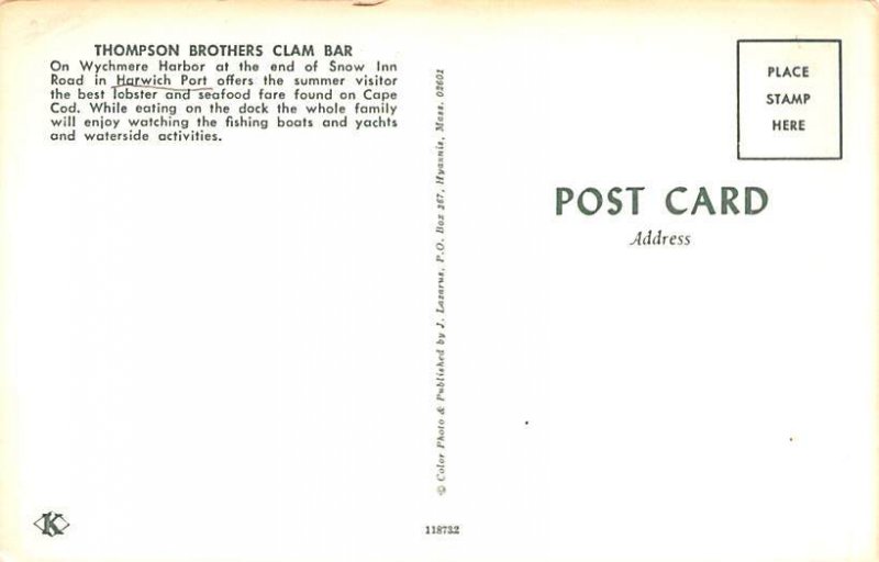 Thompson's Clam Bar Cape Cod, Massachusetts MA