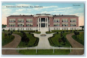 c1910 East Central State Normal Building Flowers Beads Ada Oklahoma OK Postcard