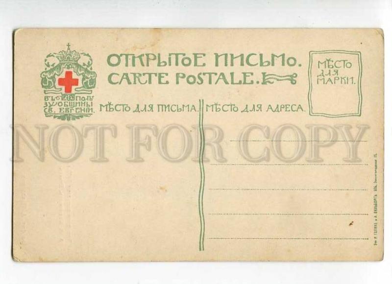 270175 RUSSIA KADNIKOV boy 1910 year St.Eugenie Red Cross PC