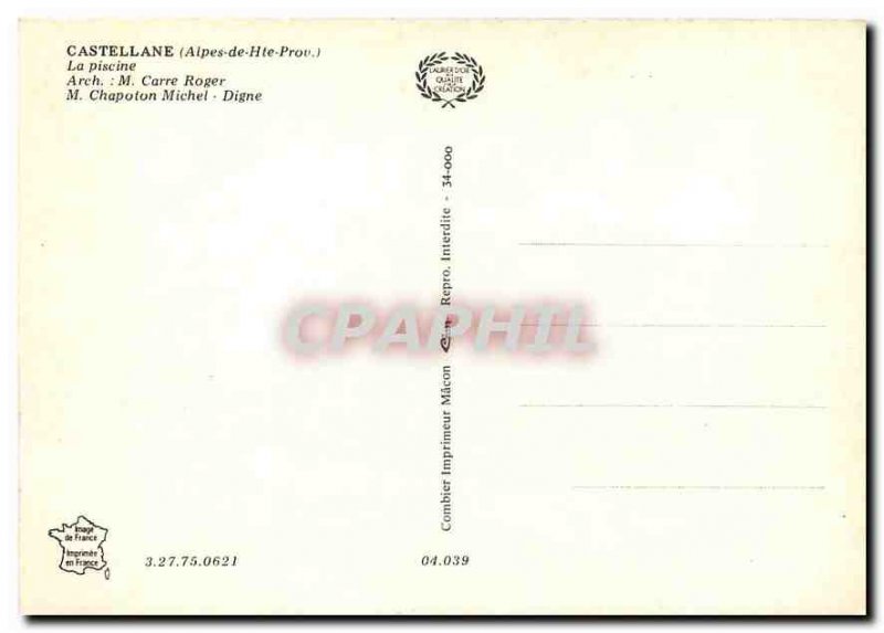 Postcard Modern Castellane Alpes de Haute Prov Pool