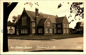 RPPC The Church School Indianola Iowa IA 1948 Postcard