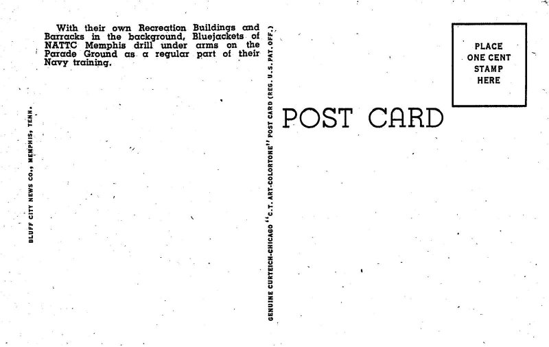 Naval Air Technical Training Center Parade Ground Memphis Tennessee postcard