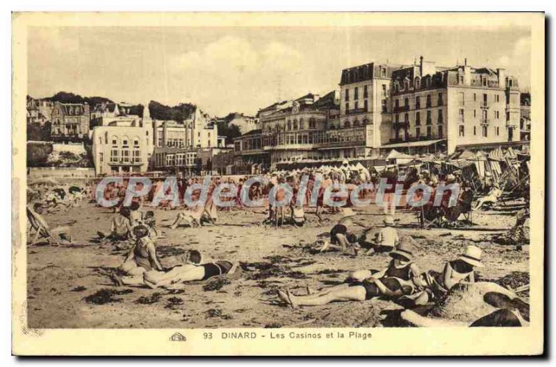 Old Postcard Dinard Casinos And The Beach