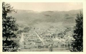 Air View Steamboat Springs Colorado 1940s RPPC Photo Postcard 4613