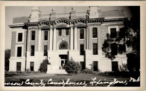 Lexington Nebraska Dawson County Courthouse RPPC Postcard V17