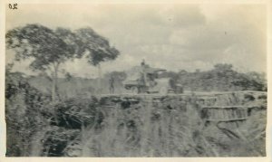 Belgian Congo real photo automobile off-road car truck bridge