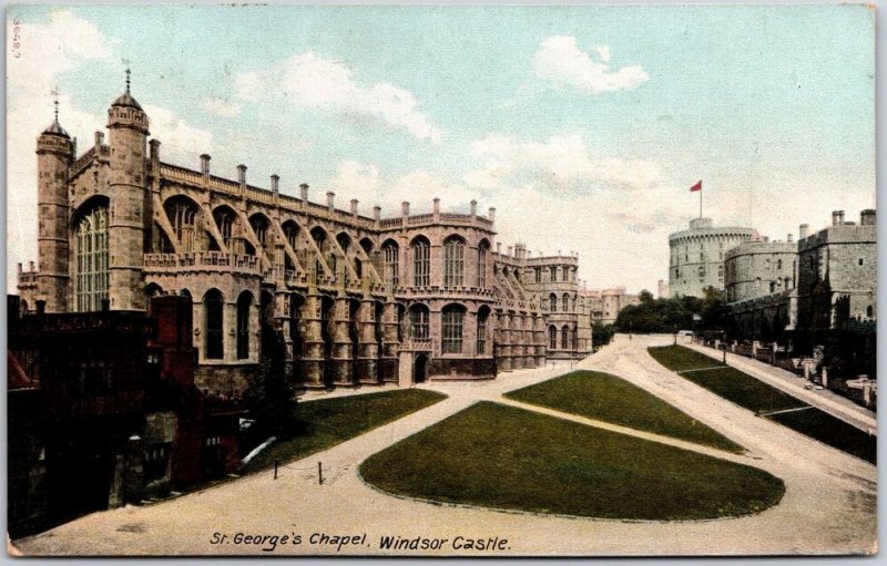 St. George's Chapel Windsor Castle England Perpendicular Gothic Style Postcard
