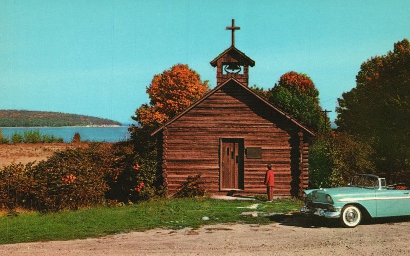 Vintage Postcard Old Indian Mission Original Indian School Old Mission Michigan