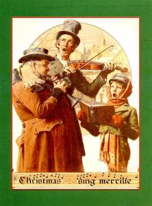 Norman Rockwell (Repro) - Christmas: A Christmas Trio  (Size: 6.625 X 4.625)