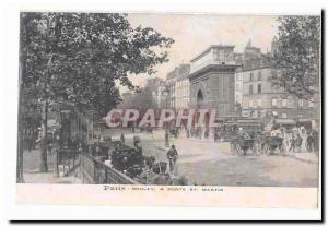  Paris (10th) Vintage Postcard Boulevard and carries St Martin