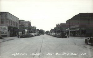Elk Point SD Main St. North c1940 Real Photo Postcard