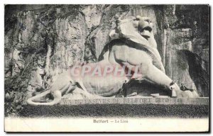 Old Postcard Belfort Lion