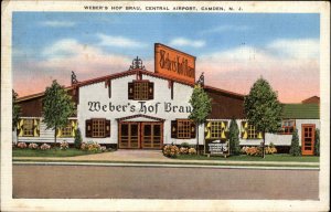 Camden New Jersey NJ Weber's Hof Brau Central Airport Vintage Postcard