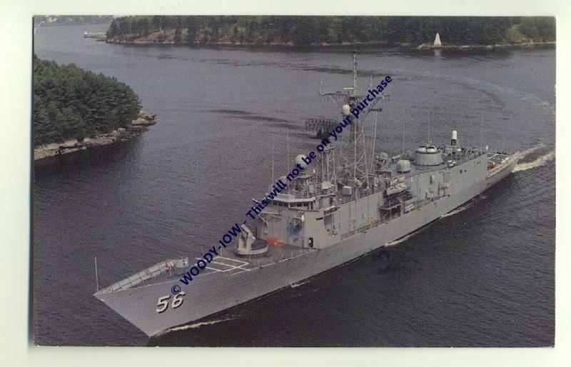 na4313 - American Navy Warship - USS Simpson - postcard