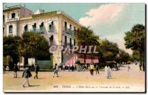 Tunisia Old Postcard Tunis Hotel Bellevue Avenue de France