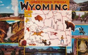 Greetings From Wyoming With Map