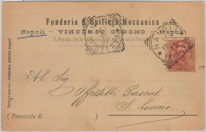 53811 - ITALY KINGDOM - Postal History: ADVERTISING POSTCARD from NAPLES - 1897-
