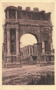 Vintage Photo Postcard Djemila Caracalla Arch Algeria Ruins