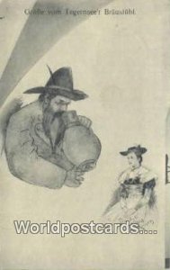 Grube vom Tegernsee'r Braustubl German Postcard Dopisnice