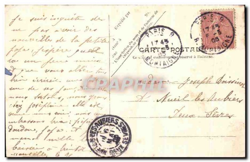 Old Postcard Paris Bois de Boulogne the Cascade