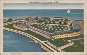 Postcard Fort Adams Newport Rhode Island RI