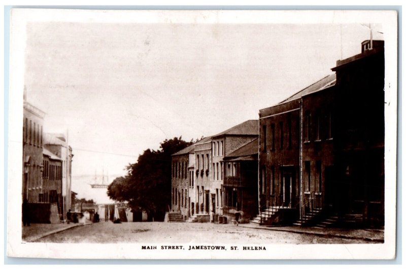 1952 Main Street Jamestown St. Helena Road View Vintage RPPC Photo Postcard