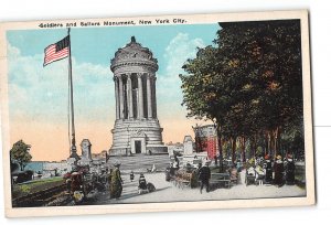 New York City NY Postcard 1915-1930 Soldiers and Sailors Monument