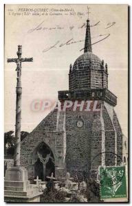 Old Postcard Perros Guirec The Church and Calvary