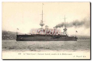 Old Postcard Boat War Admiral Le Saint Louis Breastplate squadron of the Medi...