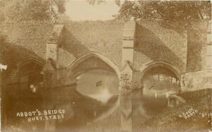 Abbott's Bridge Bury Studmunds Suffolk UK C-1910 RPPC Real photo 7627