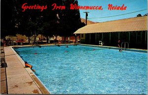 City Swimming Pool, Winnemucca NV Vintage Postcard Q57