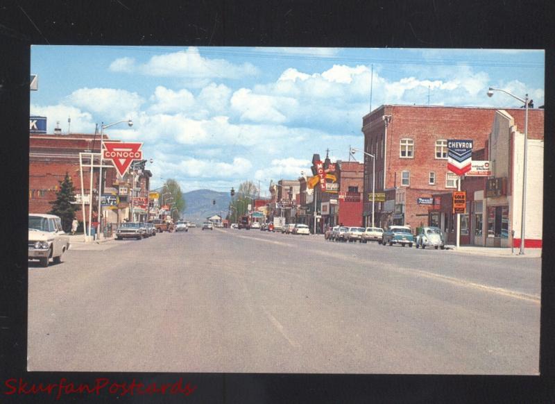 Deer Lodge Montana Downtown Main Street Scene 1950'S Cars Vintage
