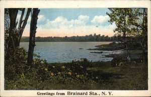 Brainard Station New York NY Greetings c1920 Vintage Postcard