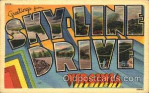 Greetings From Sky-Line Drive, Virginia, USA Large Letter Town Unused minor r...