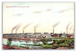 Postcard Edgar Zinc Smelters Cherryvale Kans. Kansas