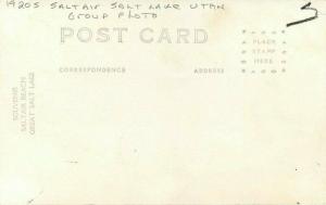 1920s Saltair Salt Lake Utah Group Photo RPPC Postcard 3575