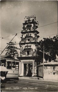 PC SINGAPORE, HINDU TEMPLE, Vintage REAL PHOTO Postcard (B42293)