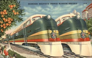 Saint Cloud Florida Cancel Orange Blossom Seaboard RR c1946 Vintage Postcard