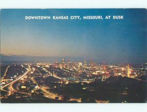 Pre-1980 AERIAL VIEW OF TOWN Kansas City Missouri MO n3048