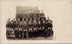 Timothy Eaton Co Staff Portrait Men in Uniform Eaton's Unused RPPC Postcard F99