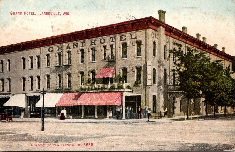 Wisconsin Janesville The Grand Hotel 1910