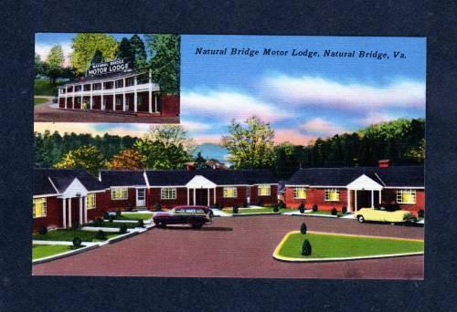 VA Natural Bridge Motor Lodge Motel VIRGINIA POSTCARD