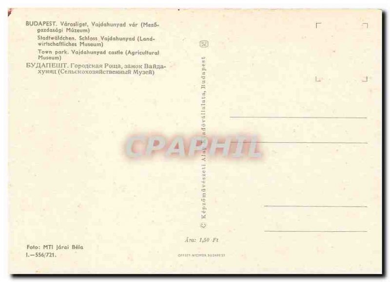 Modern Postcard Budapest Castle Town Park Vojdahunyad