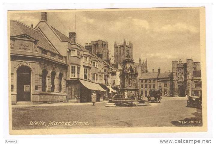 Wells, UK, 1910s   Market Place